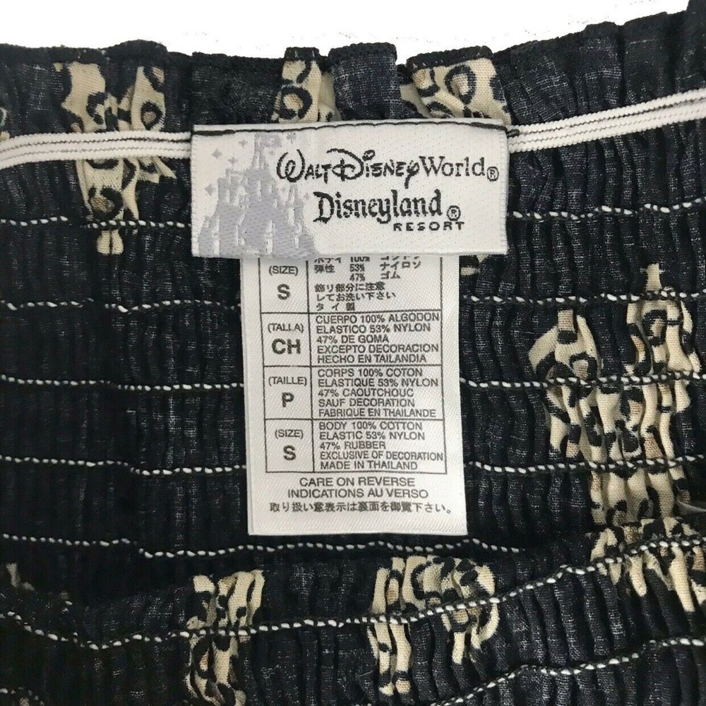 Walt Disney Black Mickey Mouse Midi Dress Size S - Picture 7 of 7